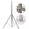 2.8m Stainless Steel Tripod with Weighted Base and Spring Buffer for Photography and Live Streaming, Includes 2.1m Fill Light Stand