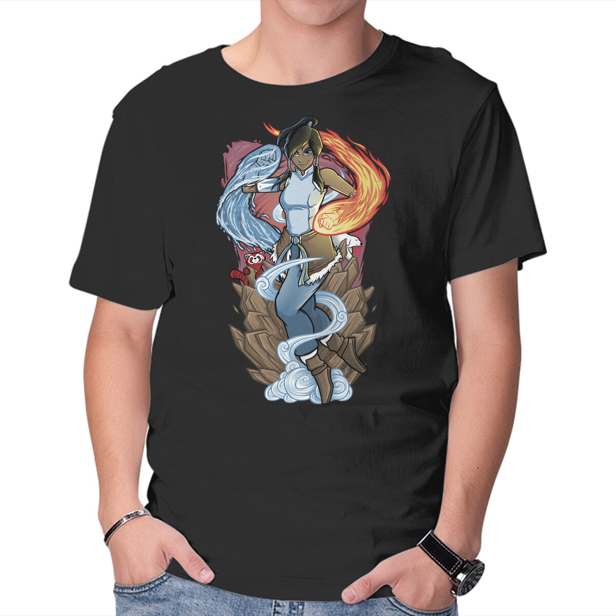 Unisex Crew Neck T-Shirt Avatar of the Water Tribe Graphic Short Sleeve Casual Tee XS