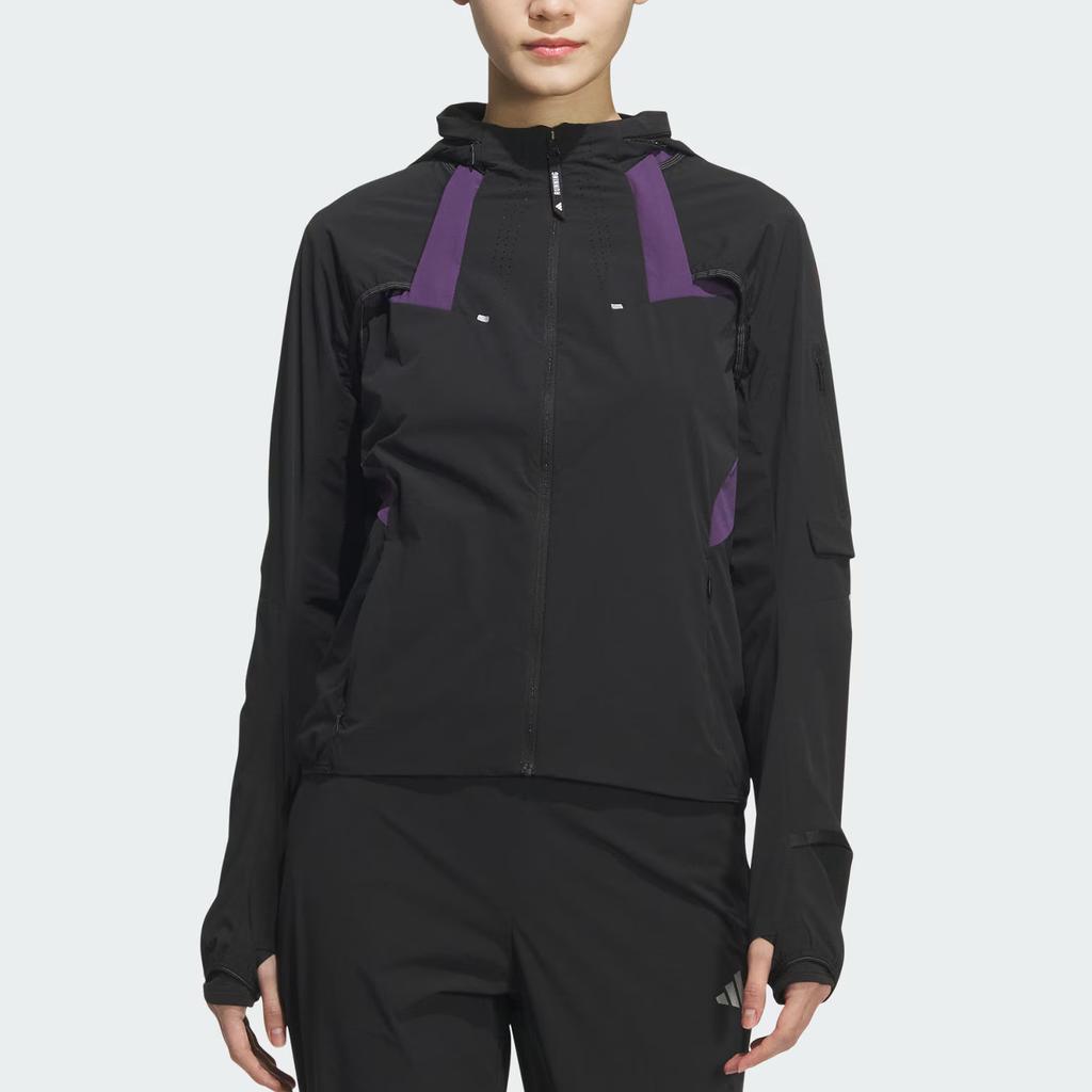Adidas Breeze Run Reflective Print Removable Sleeve Running Sports Slim Jacket Women Jacket KF4923