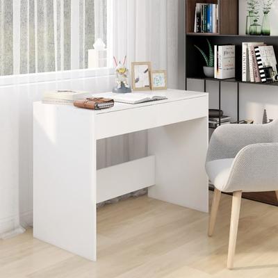Vidaxl Desk, White, 101X50X76.5 Cm, Wood-Based Material
