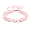 Unisex Verstellbares Armband aus natürlichem Achat & Bergkristall mit 8mm Perlen