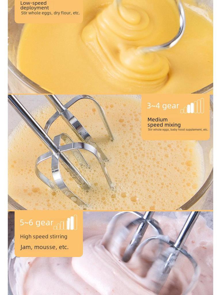 Electric Stand Mixer with Stainless Steel Bowl for Beating Eggs, Whipping Cream, and Mixing Cake & Dough