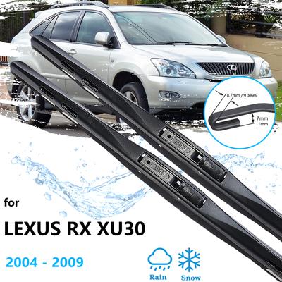 Pour Lexus RX Toyota Harrier XU30 RX330 2004~2009 Jeu Avant Arrière Essuie-glaces Balais Pare-brise Accessoires Voiture