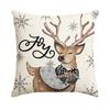 Christmas Linen Pillowcase accesorios para auto Festival Home Decorative Cushions Sofa 45X45 Living Room Sitting Cushion Cover