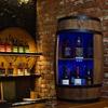 Wine Rack - Creative Cooper - Wooden Barrel with LED and Remote Control - Pine, Alcohol Rack, 80x50 Cm, Wenge