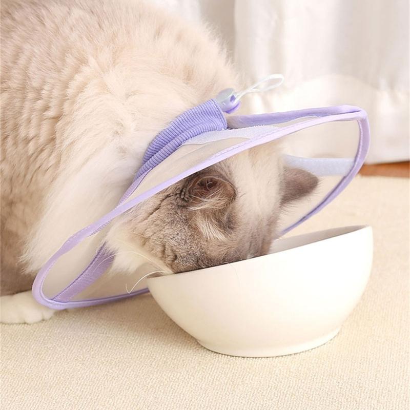Comfortable Mesh Elizabeth Collar For Dog Cats Wound Recovery Adjustable Pet Cone Collar Prevent Licking Post Surgical