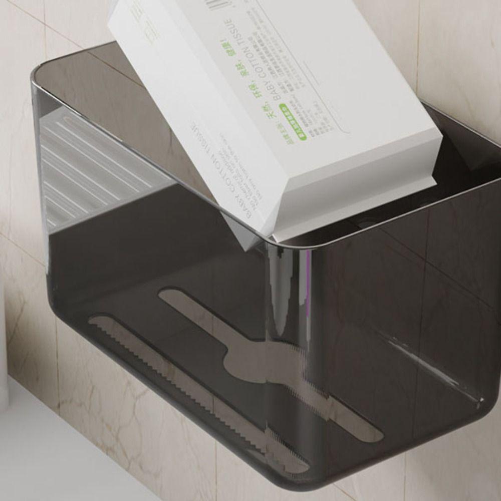 Wall Mounted Tissue Dispenser Transparent Napkin Holder High-Quality Tissue Box  Bathroom