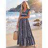 Women's 2026 Summer New Printed Dress for Beach Vacation, Vintage Satin Long Skirt