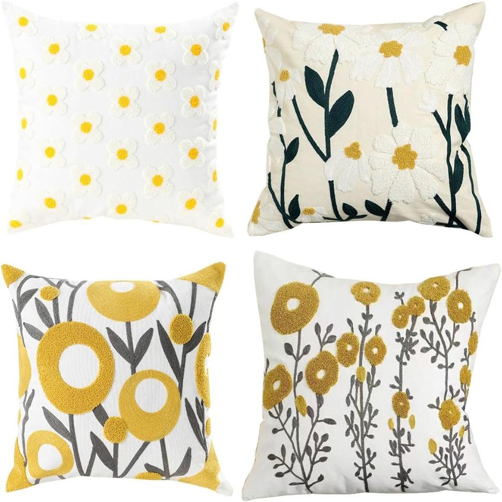 2D Floral Printed Pillowcase, Modern Fashion Home Bedroom Decoration, Living Room Sofa Cushion Cover, Flat Printing