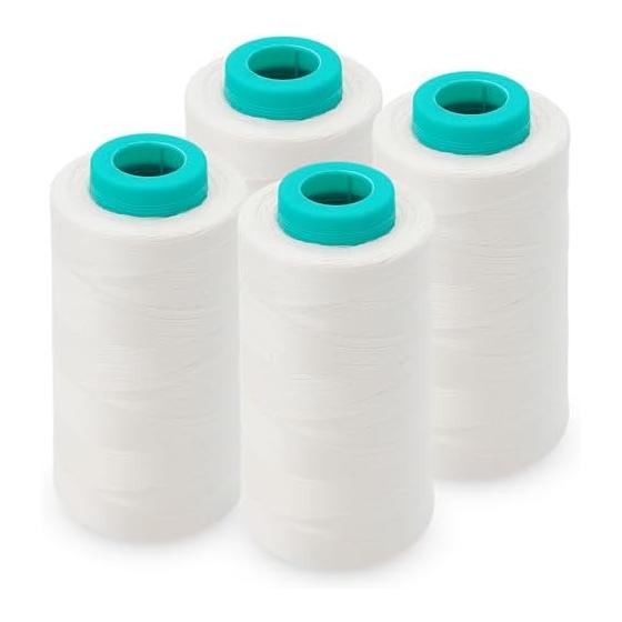 Lock Sewing Thread No. 60 Sewing Thread Set Spun Thread 3000m Rolls x 4 Pieces Commercial Thread Industrial Thread For Home Sewing Machines Large