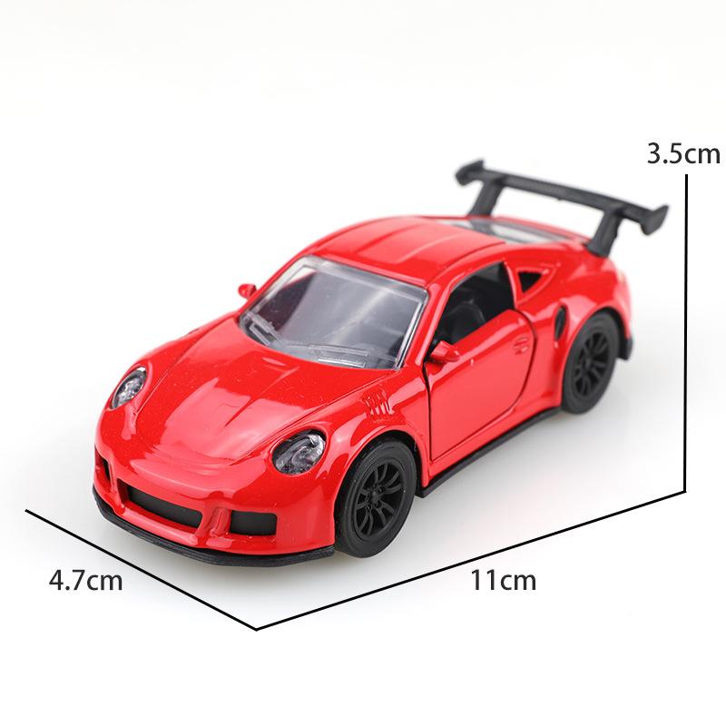 1:38 Alloy Sports Car Toy Model Children Cool Pull Back Car Double Open The Door Simulation Racing Car Small Car Boy Gifts