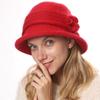 New Knitted Hat Ladies Autumn and Winter Bucket Hat Thickened Warm Hat Flower Fashion Women's Hat