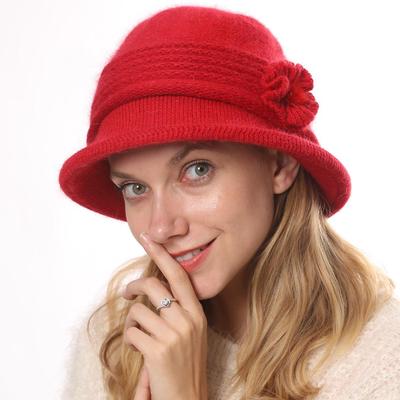 Yeni Örme Şapka Bayanlar Sonbahar ve Kış Kova Şapka Kalınlaşmış Sıcak Şapka Çiçek Moda kadın Şapka