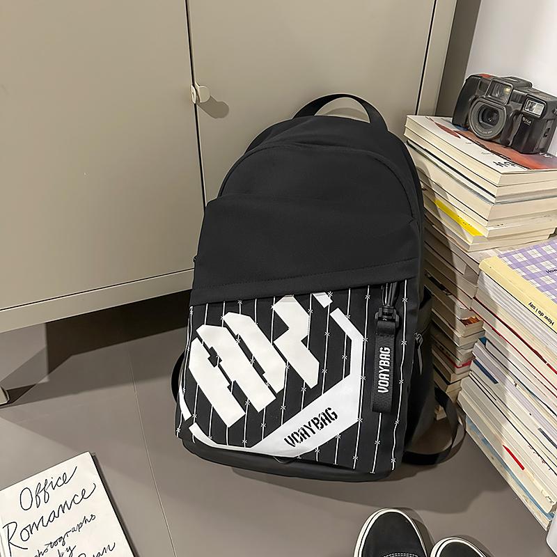 Men Letter Backpack Women Lightweight Large Capacity Backpack