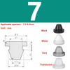 Snap-on Silicone Rubber Plug 3/3.5/4/4.5/5/6/6.5/7-14mm Soft Seal Hole Plugs Blanking End Cap T Type Hole Plug Cover Four Colors