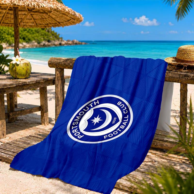 Asciugamano da Spiaggia in Microfibra con Stemma FC Ports, Morbido e Assorbente, Asciugatura Rapida, Ideale per Viaggi Estivi, Essenziale per la Spiaggia, Piscina