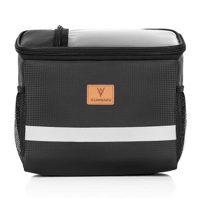 8L Bike Insulated Bag Large Capacity Touch Screen Bike Front Storage Bag Waterproof with Reflective Strip for MTB Road Bike