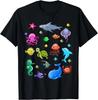 Cute Sea Animals Kids Children Ocean Creatures Clownfish Gift Unisex Kids Boys T-Shirt