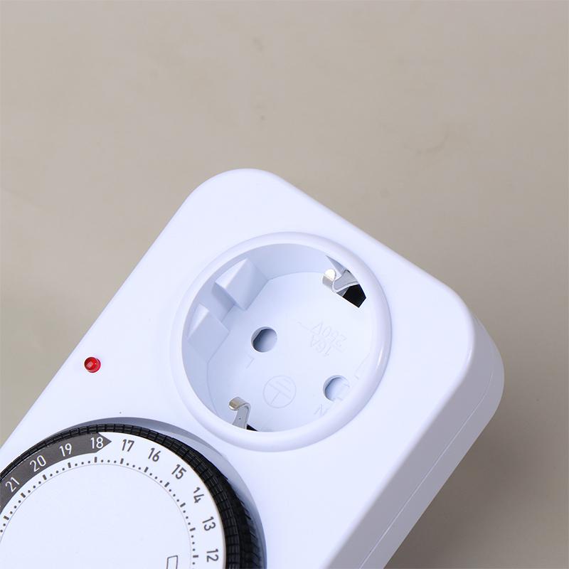 Eu Plug Timing Socket 24-Hours Cycle Mechanical Timer Electricity Consumption Meter Automatic Shutdown With Overload Protection