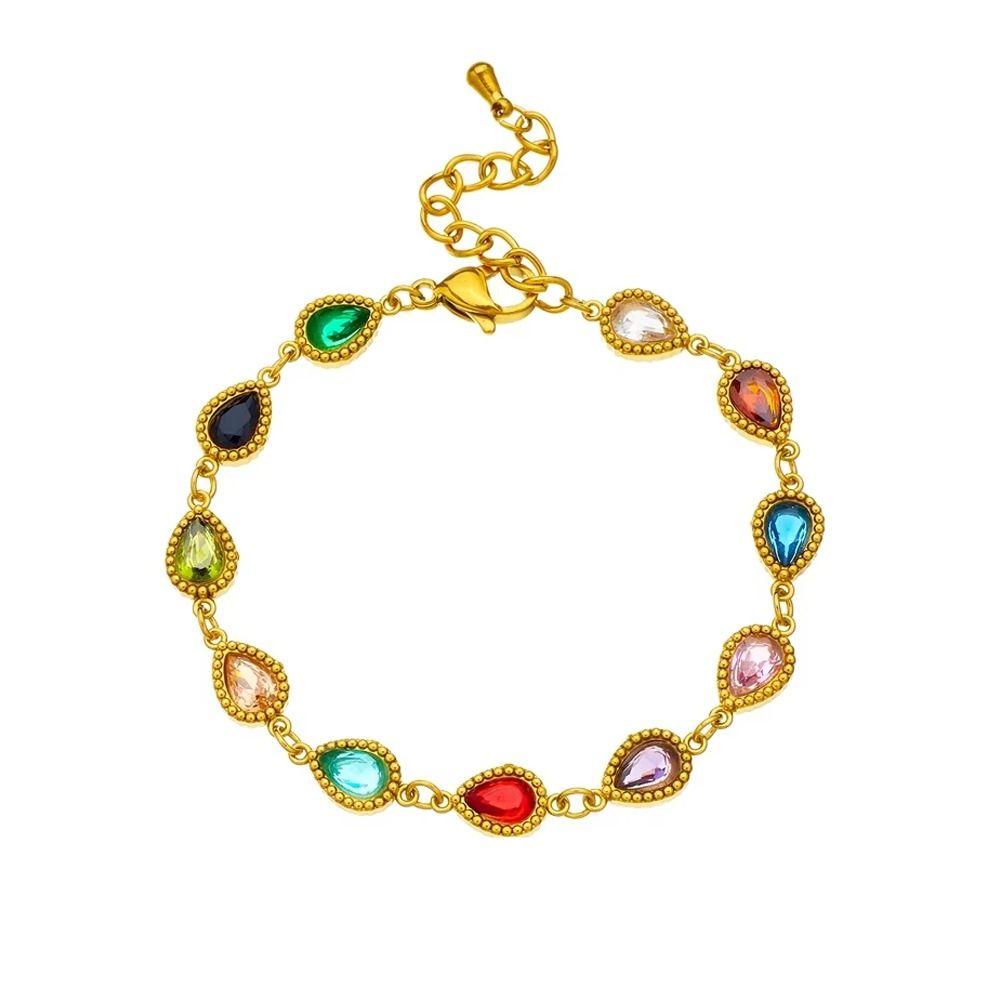 Stainless Steel Charm Bracelet Adjustable Hand Chain Vintage Wrist Chain  Gift