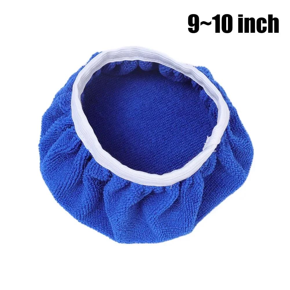 5-10inches Car Microfiber Polisher Pad Wash Buffer Waxing Sleeve Bonnet Polishing Hood for House Auto Cleaning Accessories 10PCS