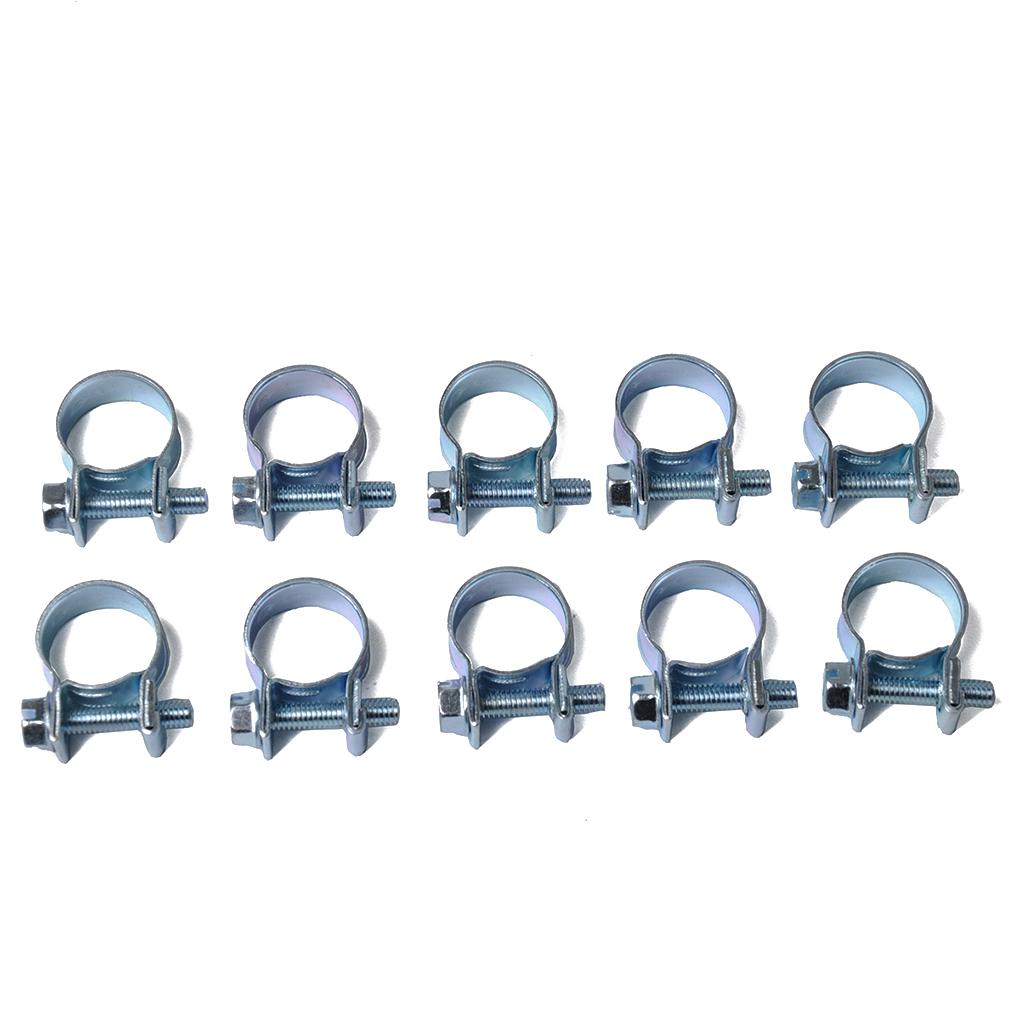 

10Pcs 12-14MM Water Clip Fuel Hose Air Hose Clamp Galvanized M