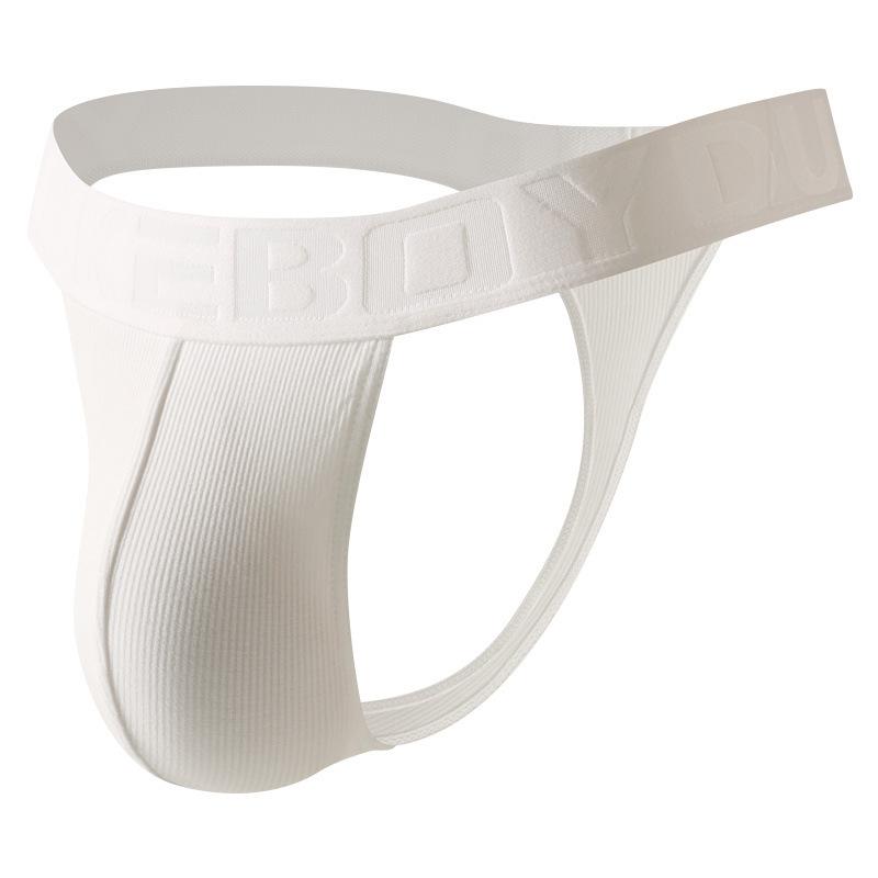 Men Sexy G-String Soft Ribbed T-Back Thongs Breathable Underwear Bulge Pouch Underpants Male Bikini Trunks Wide Belt Panties