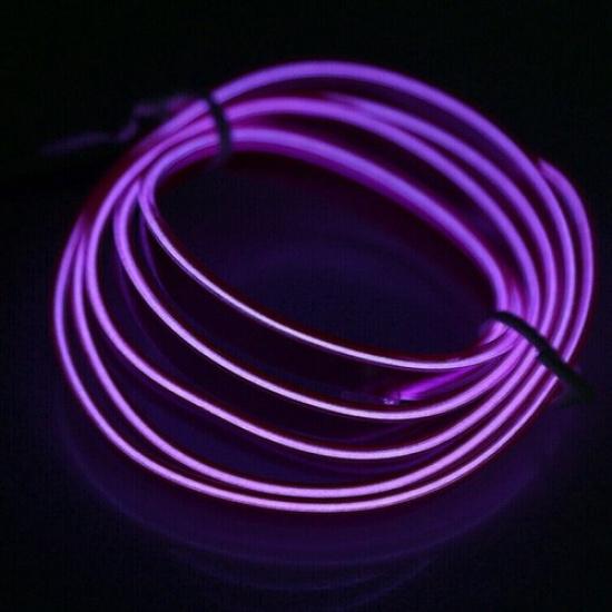 PURPLE LED Car Interior Decor Atmosphere Wire Strip Light Lamp Accessories EOA