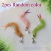 2pcs/3pcs Plush Shrimp Pet Cat Toy Replacement Accessories Funny Teaser Stick Wand Toy