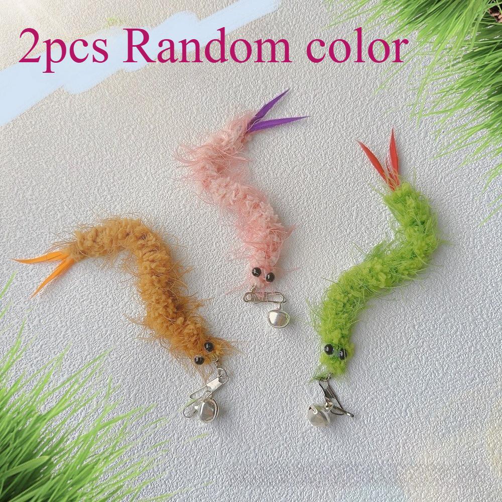 2pcs/3pcs Plush Shrimp Pet Cat Toy Replacement Accessories Funny Teaser Stick Wand Toy