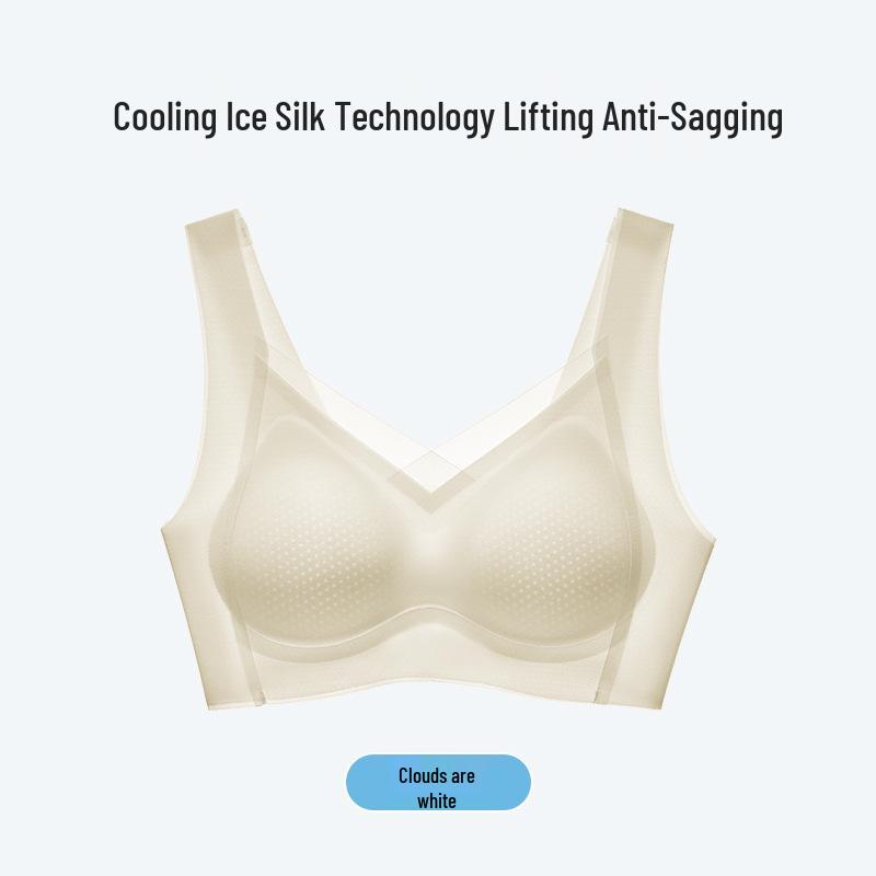 

Бесшовное дышащее нижнее белье в стиле майки для женщин, с небольшим эффектом пуш-ап, ультратонкое, без косточек, поддерживающий бюстгальтер с боковой поддержкой против провисания XXL = 40/90ABC (Weight 135-150 lbs)