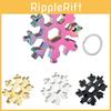 Compact And Durable 18 In 1 Snowflake Multi Tool With Convenient Key Chain Attachment