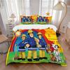 Fireman Sam'S Adventures Print 3Pcs Bedding Setduvet Cover With 2 Bedropillowcase Home Birthday Gift