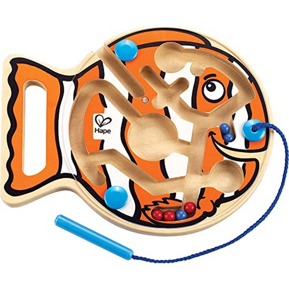 

Hape Fish Rolling Maze, 19.5 x 15.6 x 2.1 cm, Ages 3 and Up, Wooden Pretend Play Toy, E1700