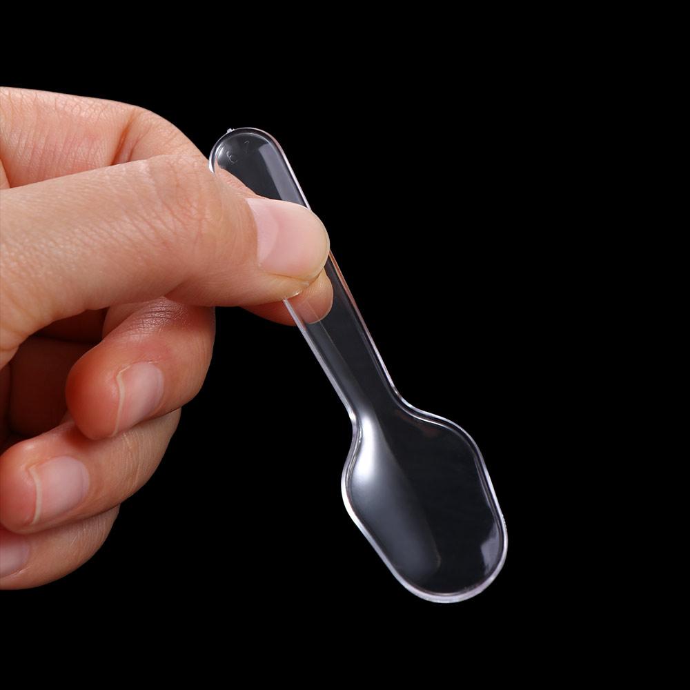 100pcs Transparent Disposable Flatware Spoons Plastic Disposable Clear Plastic Spoons Cutlery   Home