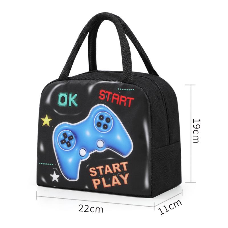 3D Cartoon Insulated Lunch Bento Bag - Thick Aluminum Foil, Ideal for Students & Outdoors
