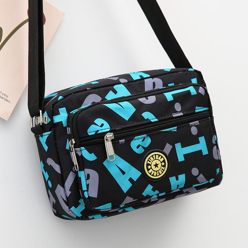 Floral Oxford Cloth Crossbody Bag for Women - Versatile Canvas Bag for Moms and Seniors