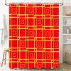 Plaid Shower Curtain Checkered Fabric Bathtub Privacy Decor Waterproof Bath Rug Set for Home Bathroom Navy Blue Black 3D Printed