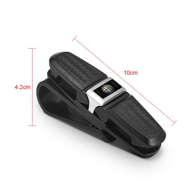Car Auto Sun Visor Glasses Box Universal Sunglasses Clip Card Ticket for Alfa Romeo 159 147 156 166 Giulietta Giulia Mito Stelvio Brera Spider