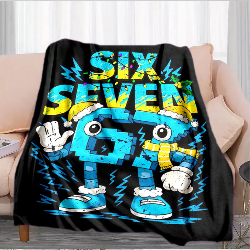 Space Adventure With Six Seven 67 Blanket Suitable for Sofas, Beds, Offices, And Camping - Perfect Gift for Halloween Christmas