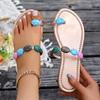 Fashion Summer New Women's Flat Slippers Bohemian Style Roman Sandals Plus Size Beach Flip Flops Slides Women Slippers