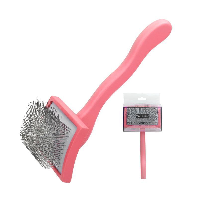 Solid Wood Pet Comb with Fluffy Needles and Detangle Knife