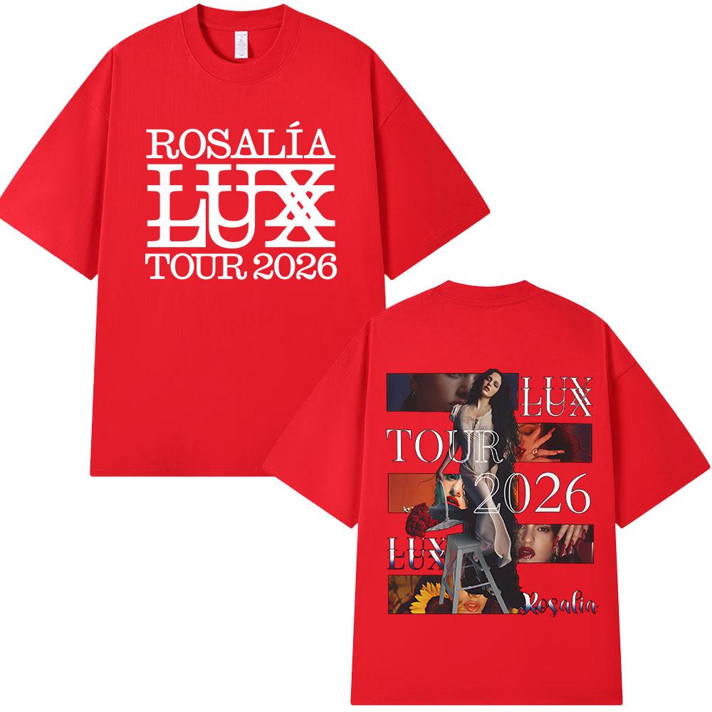 

Rosalia LUX Tour Album 2026 T Shirts Unisexs Women Clothing Fashion Harajuku Short Sleeve Tshirts Casual Cotton Oversized Tshirt 3XL