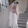 Breathable White Nylon Wedding Veil With Double Layer Rolled Hem Romance Bridal Accessory For Special Occasion