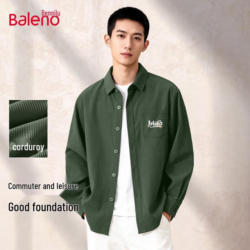 

Baleno Men s American Retro Corduroy Shirt Jacket 3XL