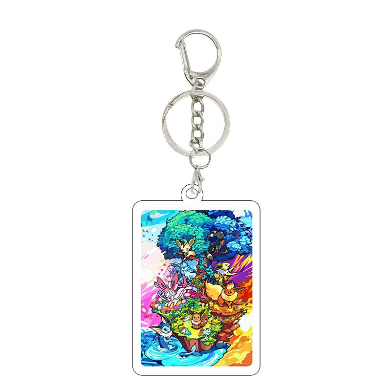 

PKM Anime Mewtwo Acrylic Keychain Cartoon Psyduck Mew Bulbasaur Charizard Game Collection Card Jewelry Keyring Charm Accessories about 5cm
