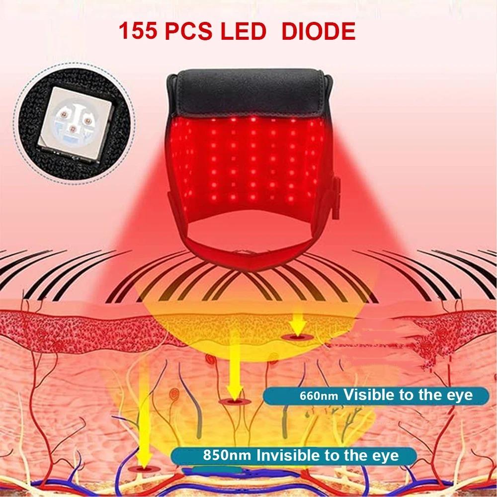 Red Light Hats for Hair Regrowth Infrared light Cap Thinning Anti Hair Loss Anxiety Stress Reduce Migraine Scalp Relax Massager