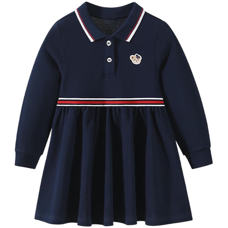 Classic Teddy Girls  Long-Sleeve Academy Princess Dress 110