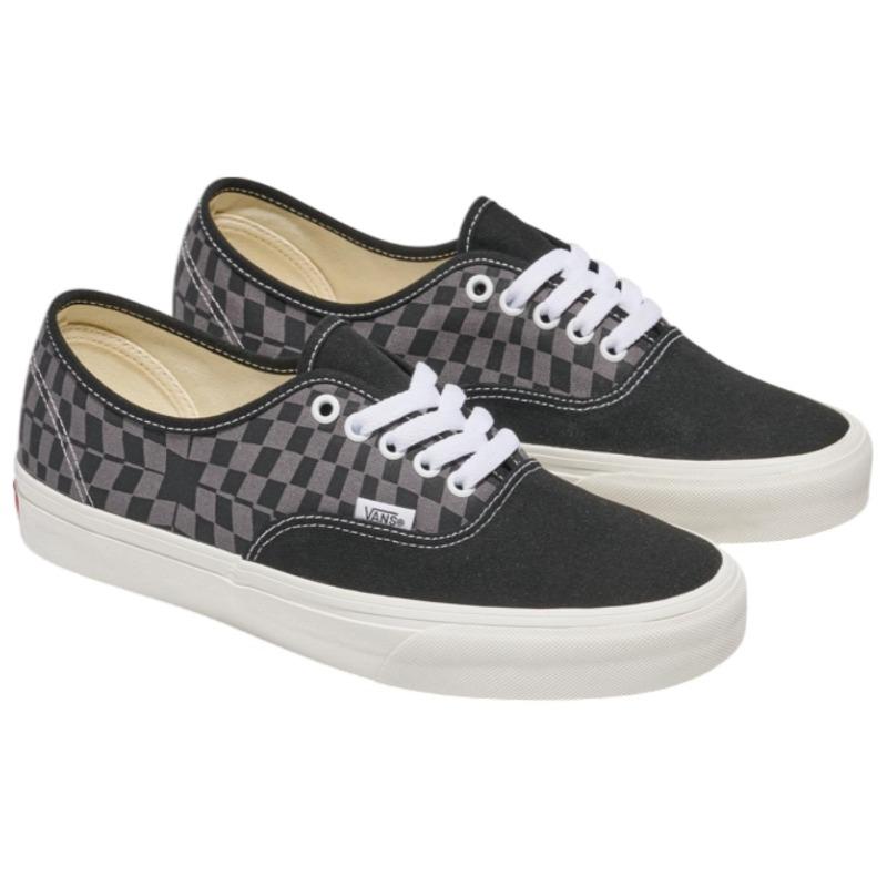 Vans Authentic Mens Low Top Canvas Shoes Black Gray VN000D7YBLK