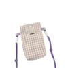 1 High-value Plaid Diagonal Span Mobile Phone Bag, New Girls' Sundries Storage Bag, Key Mobile Phone Storage